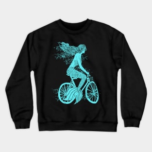 Mermaid on a Bike Crewneck Sweatshirt